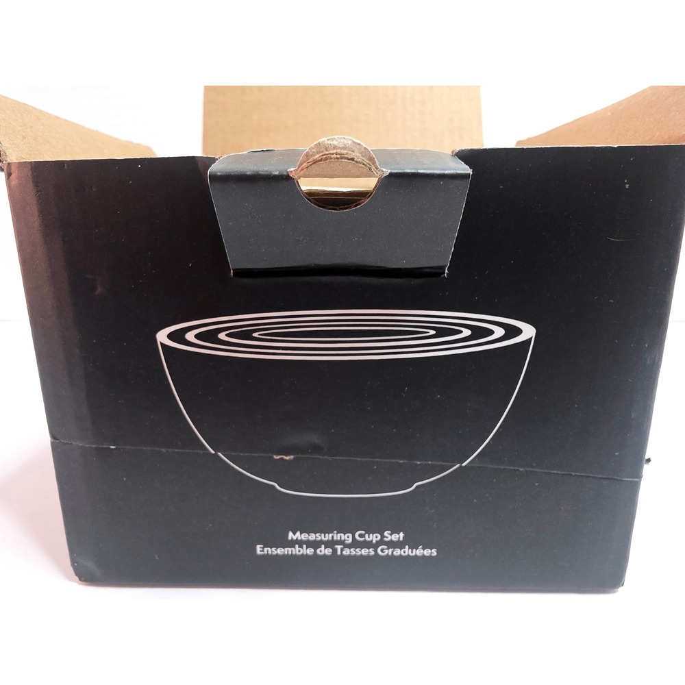 Greg Natale Ceramic Measuring Cup Set 4 Piece Speckled Sage Green Nesting Bowls - Picture 7 of 8